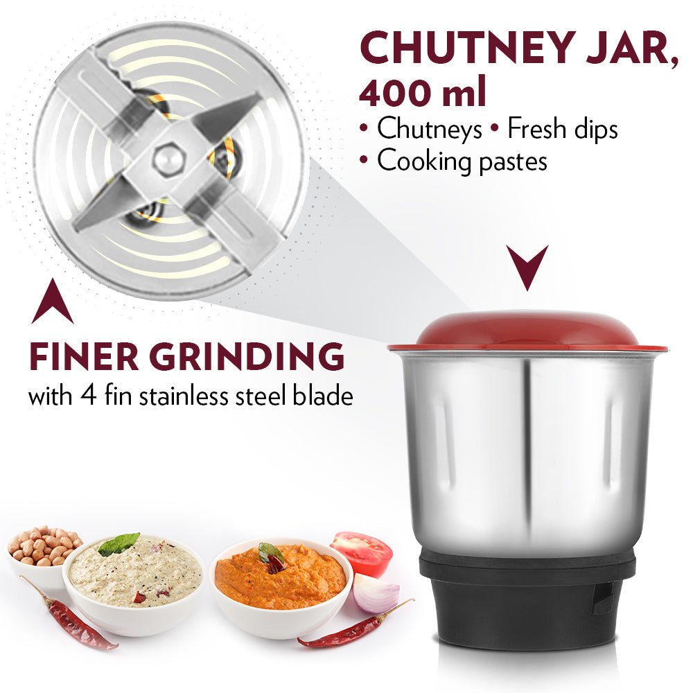 Borosil Best 500w Mixer Grinder 3 Jars