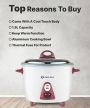 Bajaj Majesty New RCX3 Rice Cooker (1.5L) (350W)