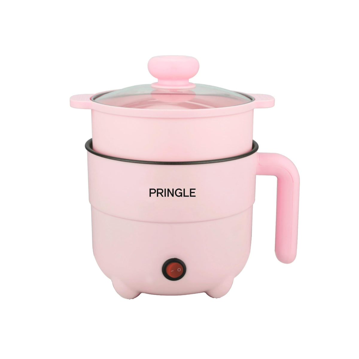 Pringle Fusion Multi-Cook Electric Kettle with Steamer, Pink (1.8L, 600W)