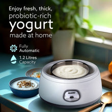 AGARO Classic Portable Yogurt Maker, Grey & White (1.2L)