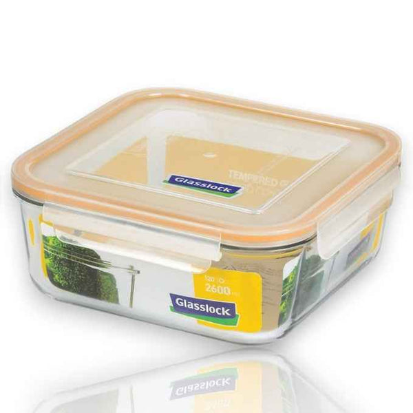 Glasslock Classic Square Glass Container (2600 ml)