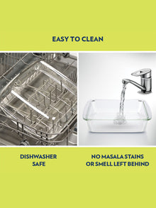 Borosil Square Dish with Handle Easy Grip (2 L)