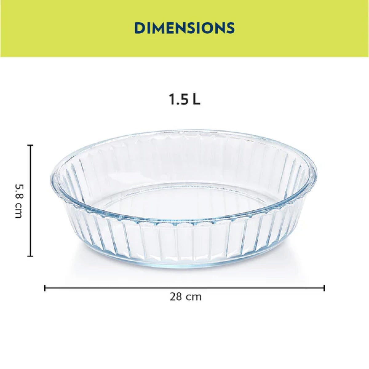 Borosil Fluted Dish (1.5 L)