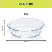 Borosil Fluted Dish (1.5 L)