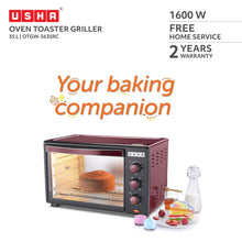 Usha OTGW-3635RC Oven Toaster Griller (35L, 1600W)