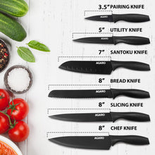 AGARO Royal Knife Set of 6 Pieces, Black