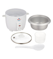 Bajaj Majesty RCX1 Mini Rice Cooker, White (400ml) (200W)