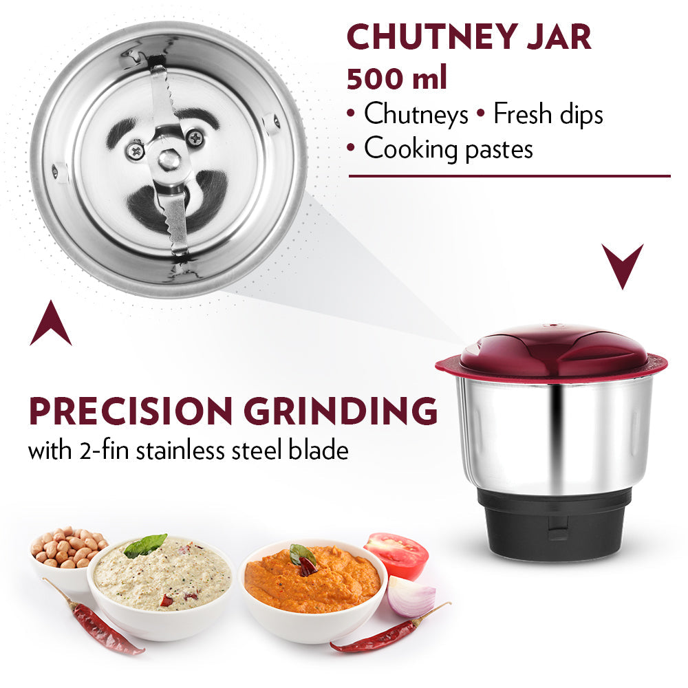 Borosil Duramax 750w Mixer Grinder 3 Jar