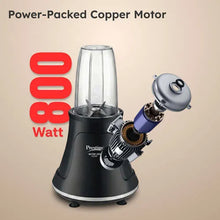 Prestige Nutri-Zen Mixer Grinder with 3 Polycarbonate Jars, Black (800W)