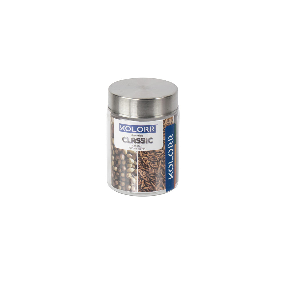 Kolorr Classic Round PET Jar, Set of 3 (300 ml)