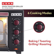 Usha OTGW-3635RC Oven Toaster Griller (35L, 1600W)