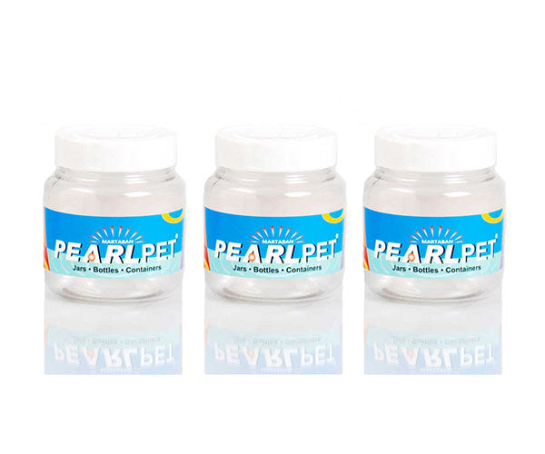 Pearlpet Oval Jar, Set of 3 (300 g)