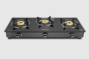 Kutchina Fabio Eco Glass Top Gas Stove (3 Burner, Manual Ignition)