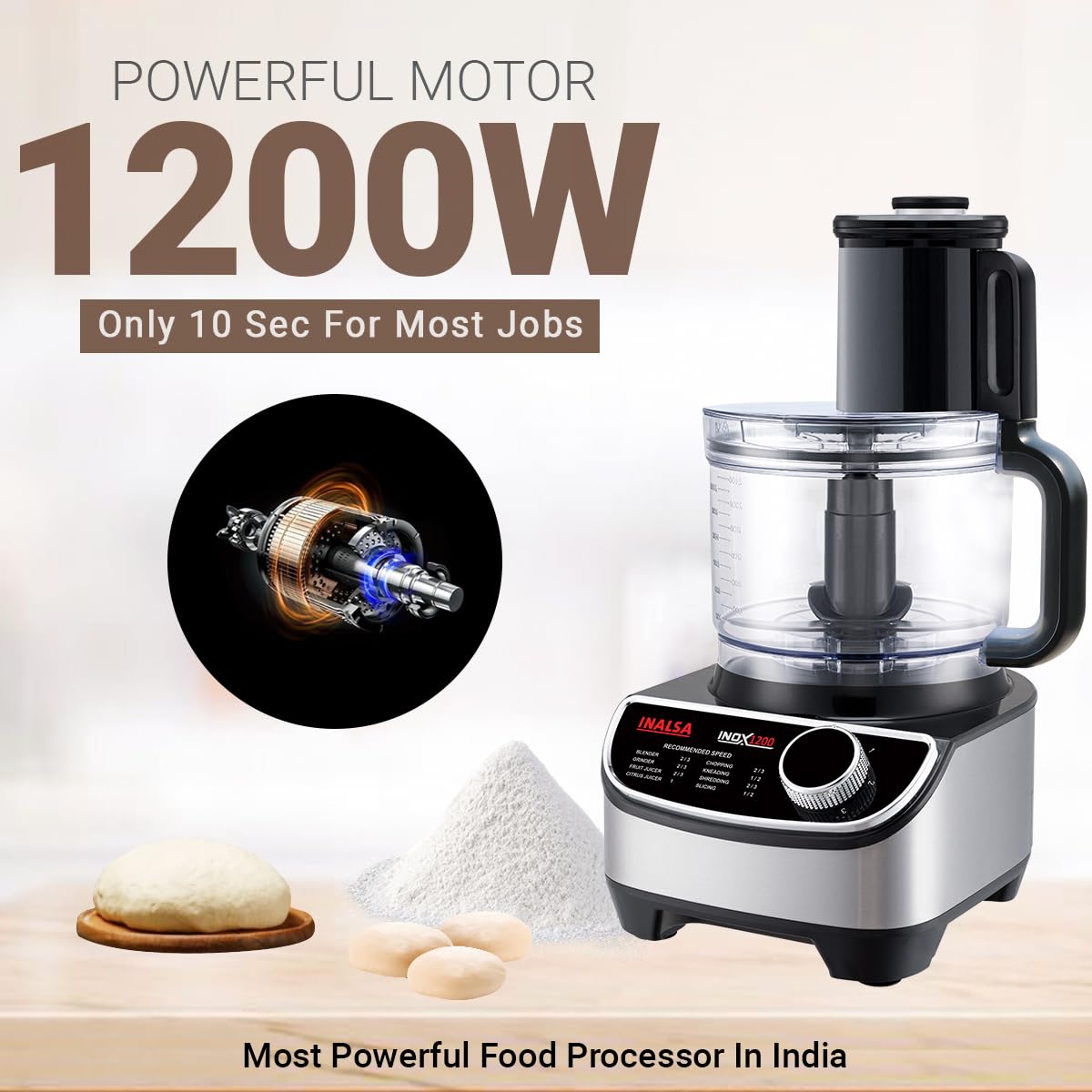 Inalsa Food Processor Inox 1200