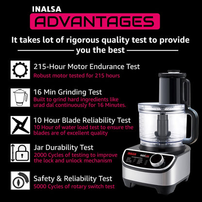 Inalsa Food Processor Inox 1200