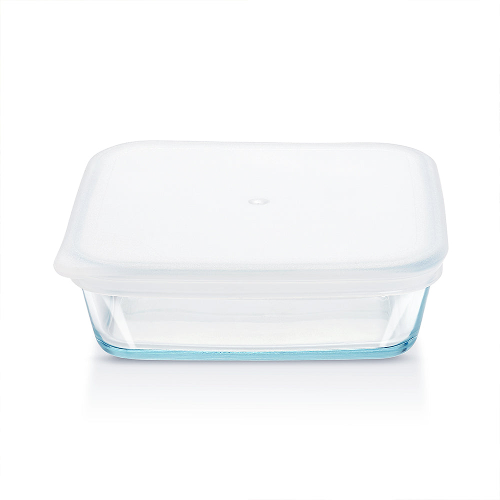 Borosil Square Dish with Plastic Lid (0.8 L)