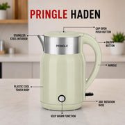 Pringle Haden Double-Wall Electric Kettle, Mint Green (1.8L)