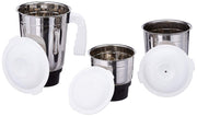Sunflame Style DX Mixer Grinder with 3 Jars, White (500W)