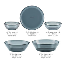 Borosil Aura Ion Glass Dinner Set (20 Pieces)