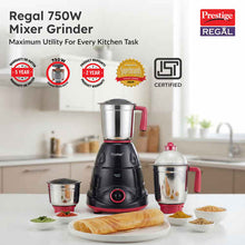 Prestige Regal Mixer Grinder (Black/Red) (750W)