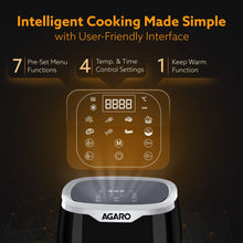 AGARO Galaxy Digital Air Fryer, Black (4.5L) (1400W)