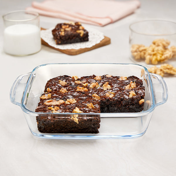 Borosil Square Dish with Handle without Lid (800 ml)