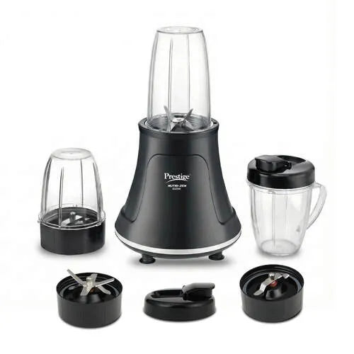 Prestige Nutri-Zen Mixer Grinder with 3 Polycarbonate Jars, Black (800W)