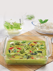 Borosil Square Dish with Handle Easy Grip (2 L)