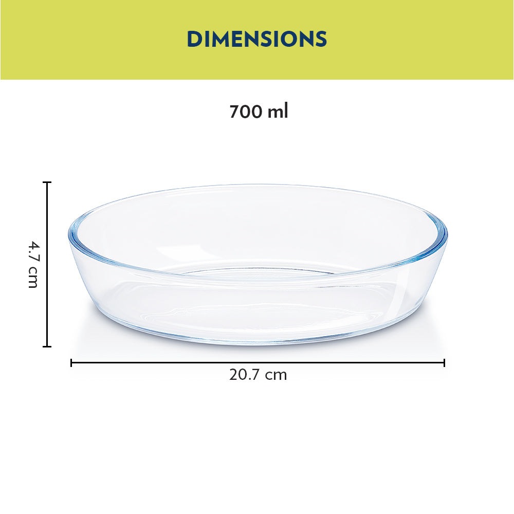 Borosil Oval Baking Dish (700 ml)