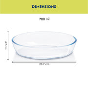 Borosil Oval Baking Dish (700 ml)