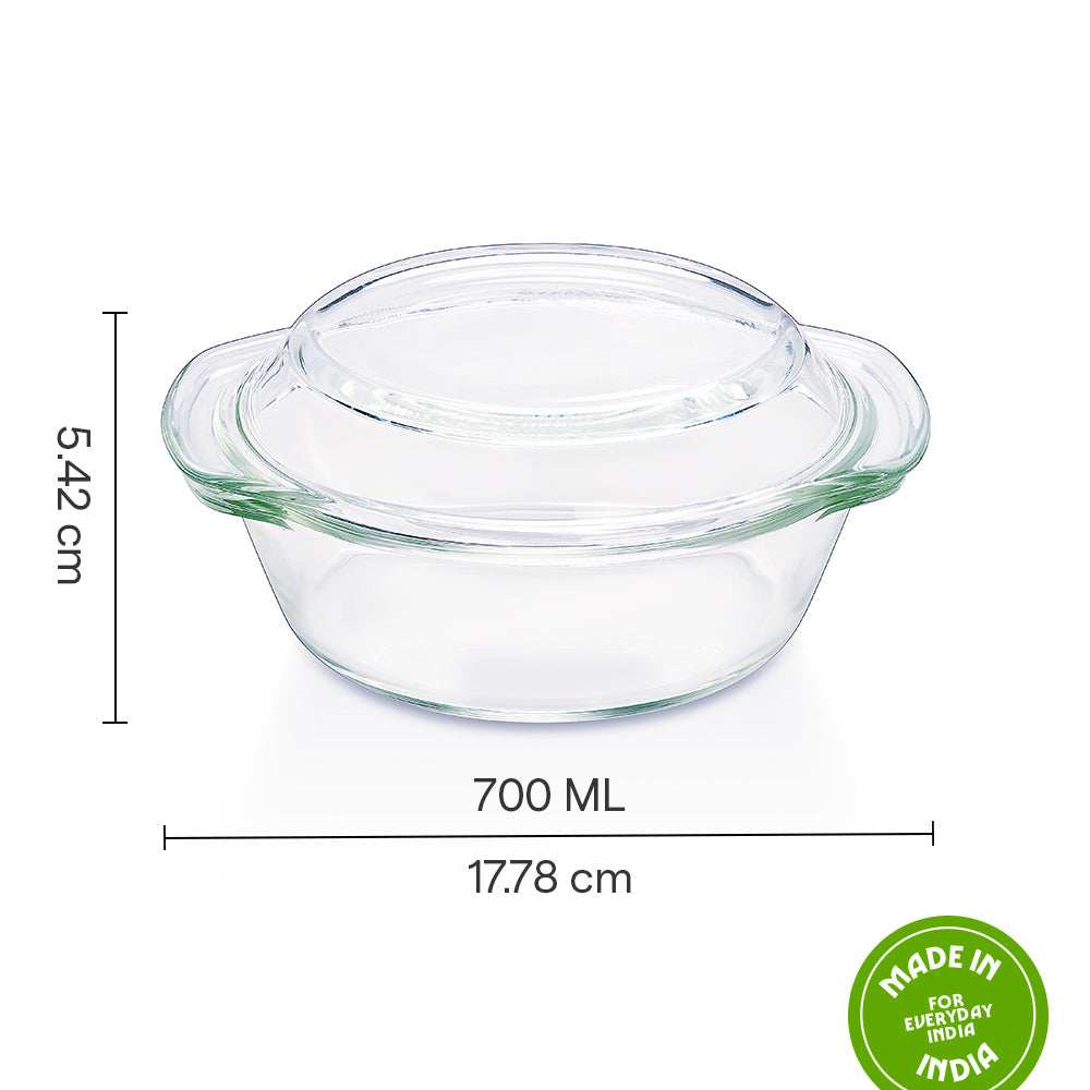 Borosil Round Casserole (700 ml)
