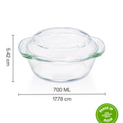 Borosil Round Casserole (700 ml)