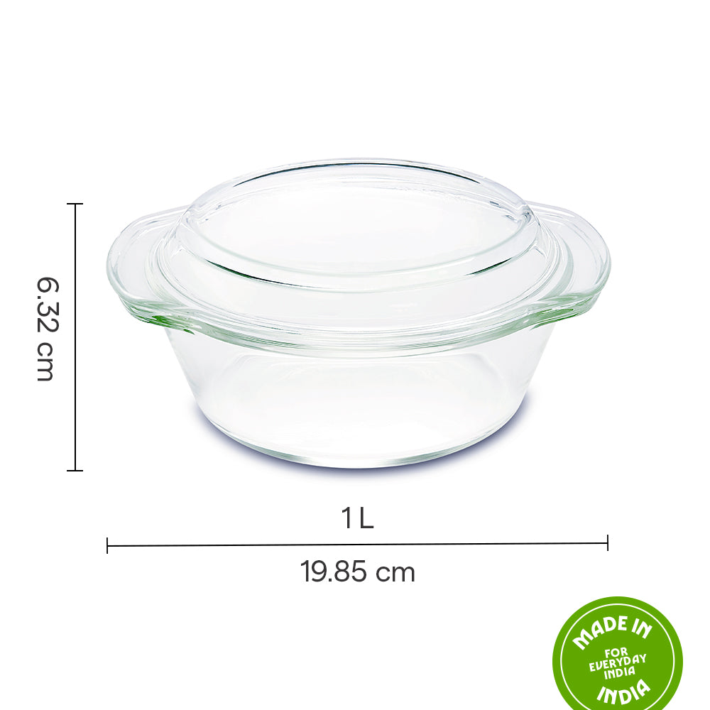 Borosil Round Casserole (1 L)