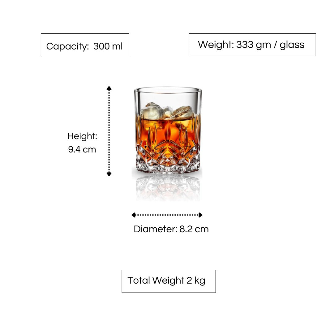 RCR Opera DOF Tumblers, Set of 6 (300 ml)
