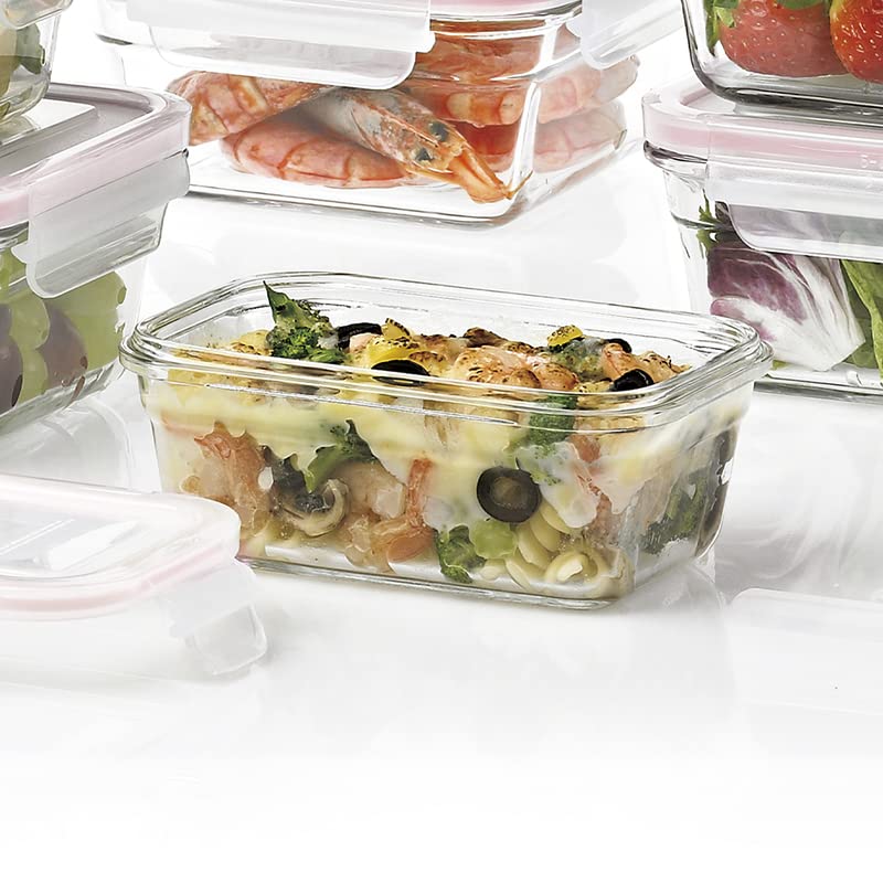 Glasslock Ring Taper Rectangle Glass Container (480 ml)