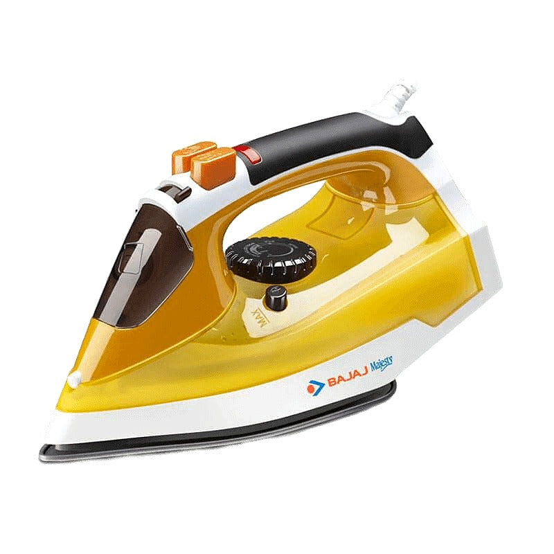 Bajaj Majesty MX25 Steam Iron, White/Yellow (1250W)