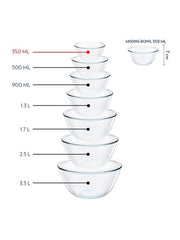 Borosil Mixing Bowl without Lid (350 ml)