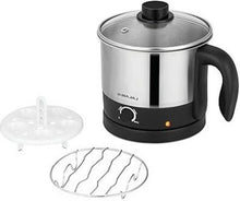 Bajaj KTS Multicook Electric Kettle, Black & Silver (1L)