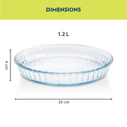 Borosil Fluted Dish (1.2 L)