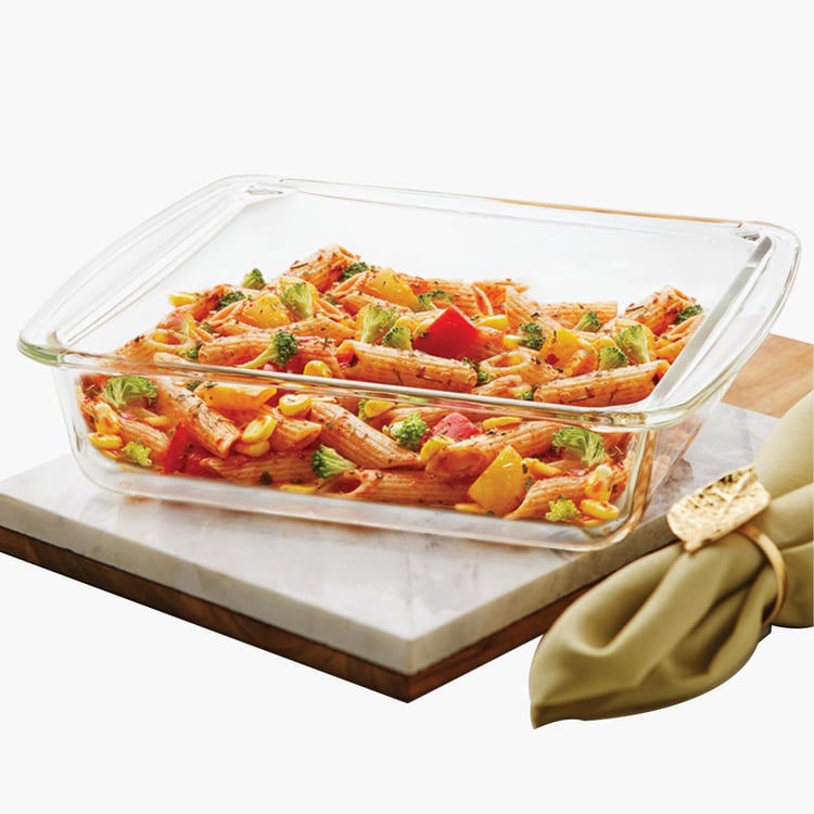 Borosil Square Dish with Handle without Lid (1.6 L)