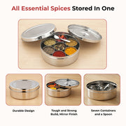 Vinod Stainless Steel Masala Dabba No. 10 (6.5 Inch)