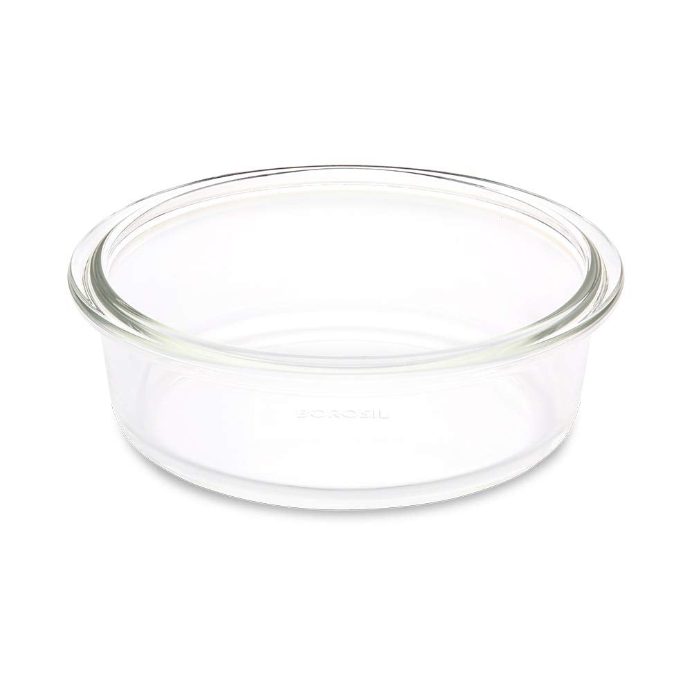 Borosil Round Cake Dish Easy Grip (1.4 L)