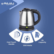 Bajaj KTX DLX Electric Kettle, Black & Silver (1.8L)