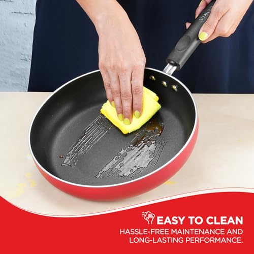 Vinod Zest Inducto Non-Stick Deep Frypan with Glass Lid (22 cm)