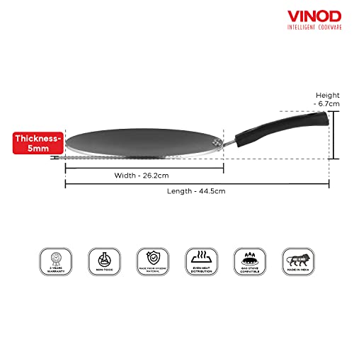 Vinod Zest Inducto Non-Stick Concave Roti Tawa (24 cm)