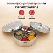 Vinod Stainless Steel Masala Dabba No. 10 (6.5 Inch)