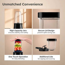 Prestige Nutri-Zen Mixer Grinder with 3 Polycarbonate Jars, Black (800W)