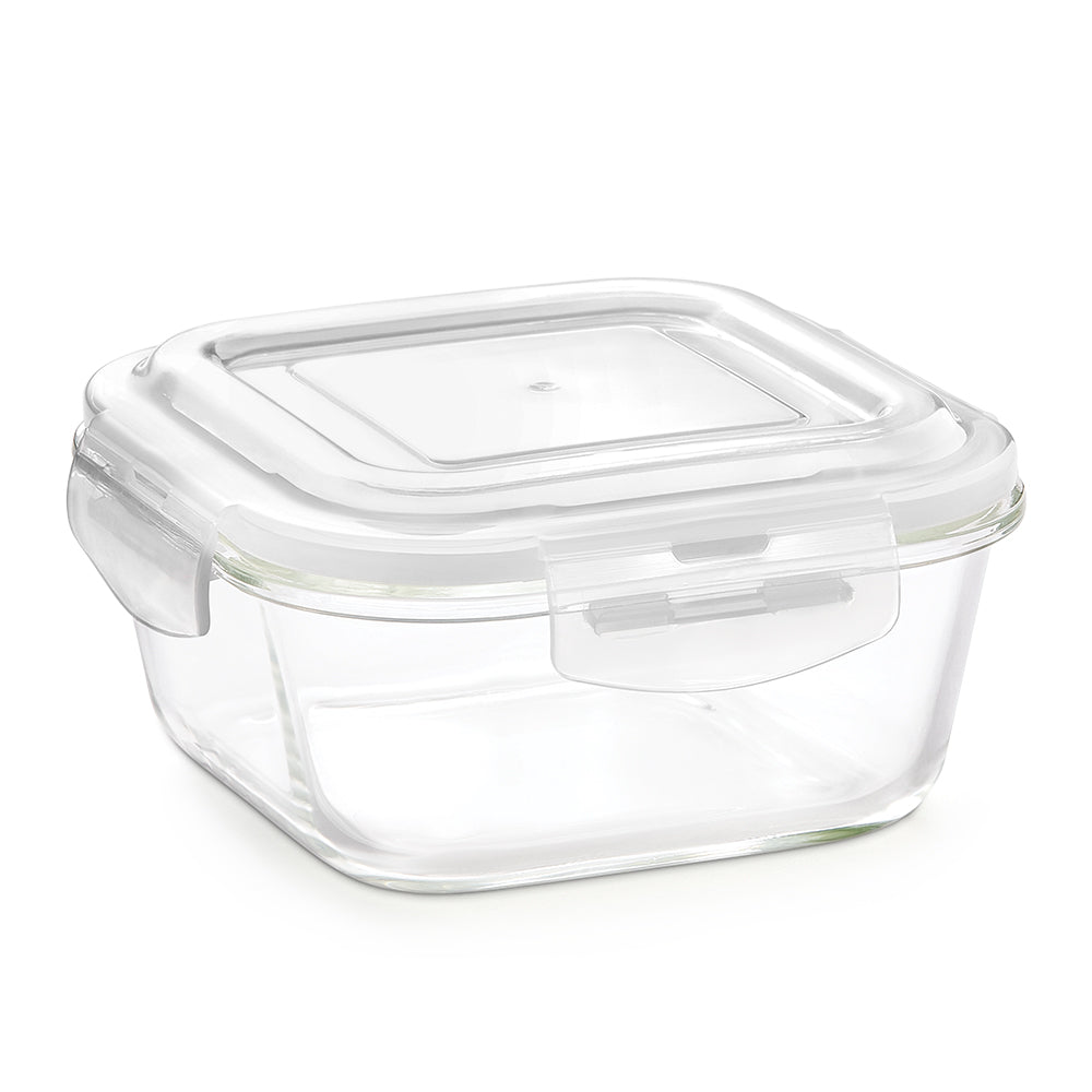 Borosil Klip N Store Square Glass Container (800 ml)