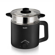Glen Multi Cook Electric Kettle with Steamer, Silver & Black (1.5L, 600W)