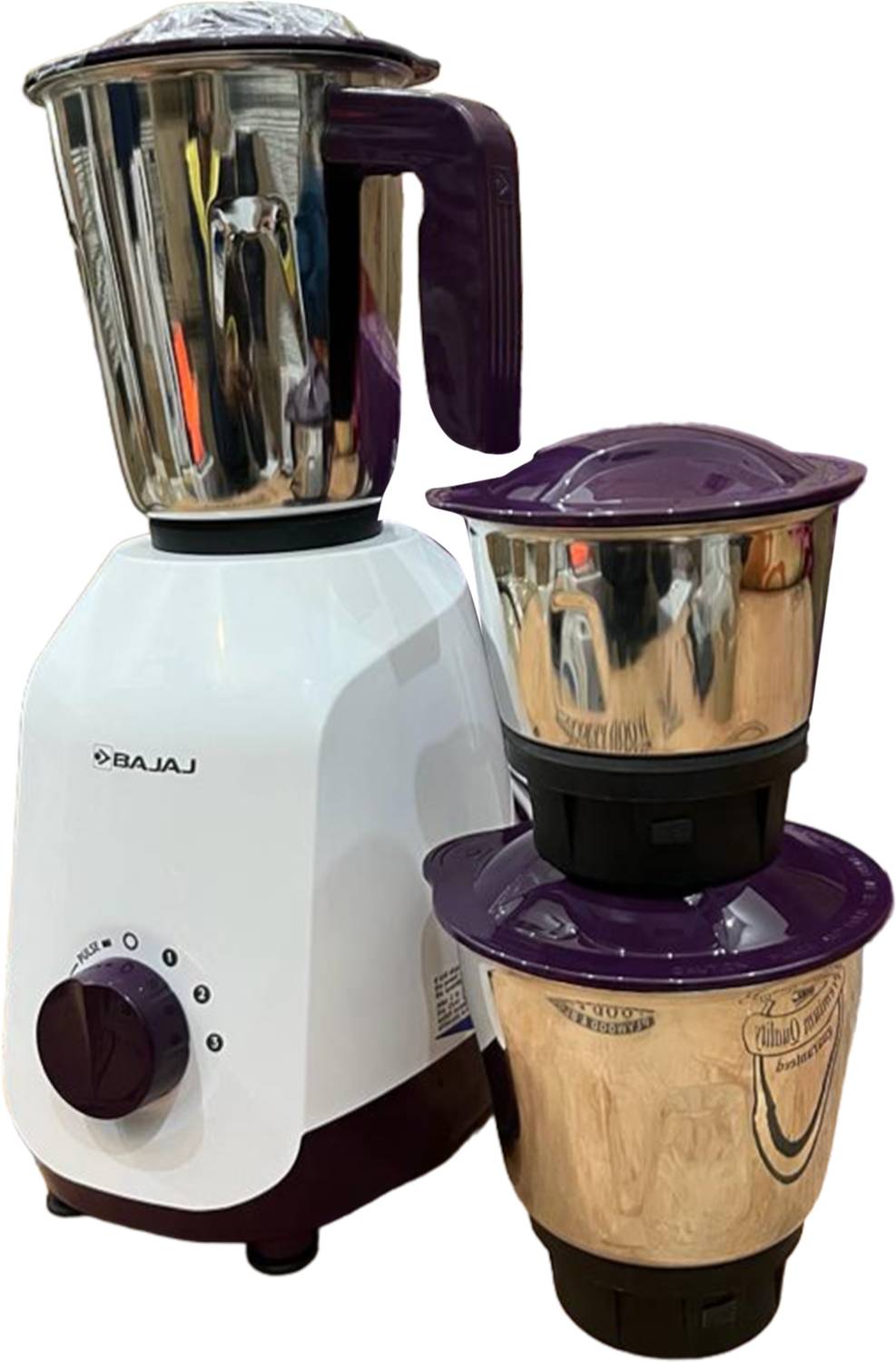 Bajaj Ninja Series Elegance Mixer Grinder, Purple (3 Jars) (500W)